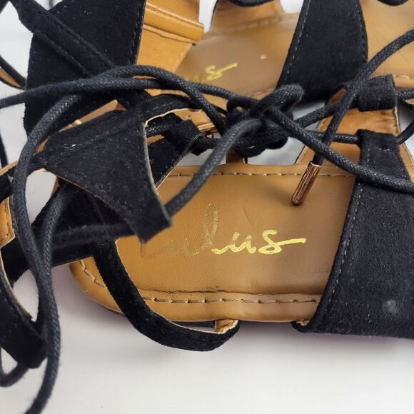 Lulu's black strappy sandals - Picture 3 of 5